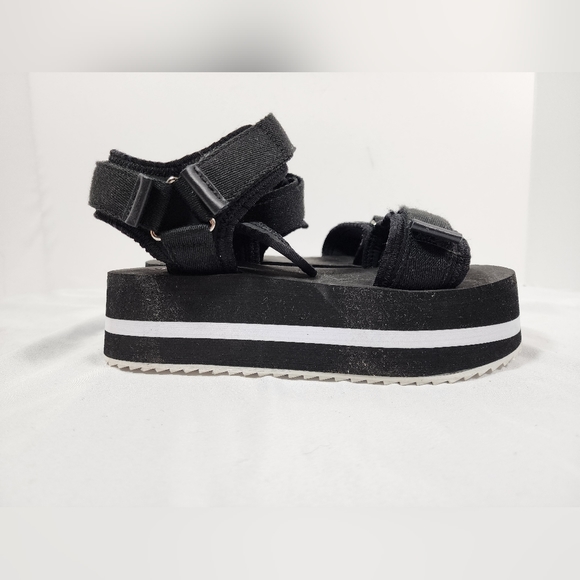 Sugar Women's Sandal Shoes JSF976 7.5 US 38 UK Hook And Loop Black NOB - Picture 5 of 11